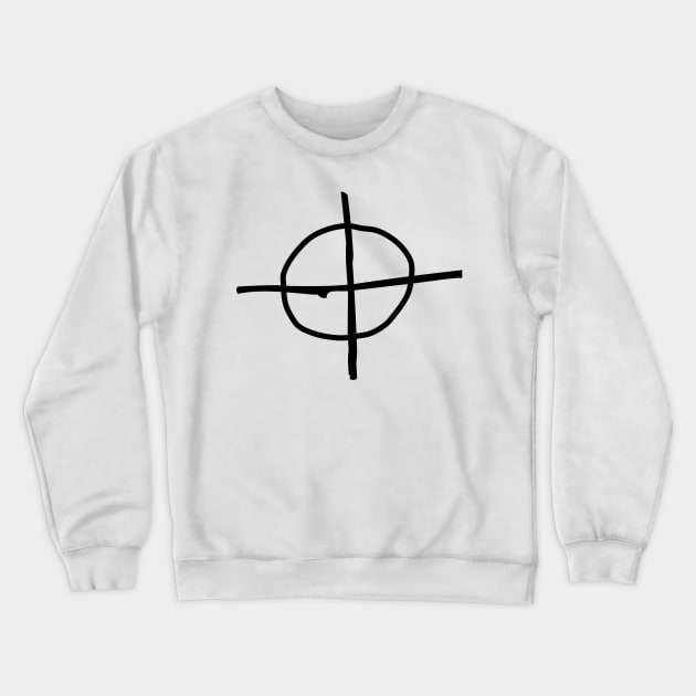 Zodiac Killer Symbol (Front/Back Print) Crewneck Sweatshirt by darklordpug